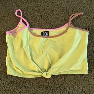 Cropped neon tank